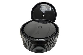 5 Gallon Black Snap-On Bucket Lids 10 Pack