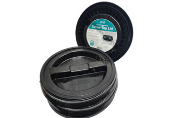 5 Gallon Black Gamma Bucket Lids 10 Pack