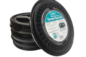 5 Gallon Black Gamma Bucket Lids 5 Pack