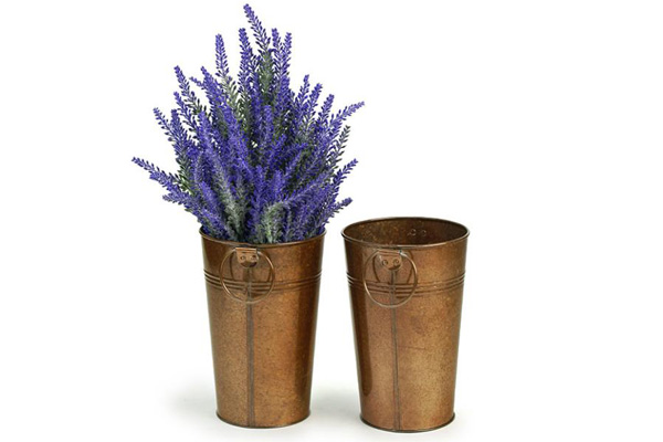 Copper Tin Flower Bucket