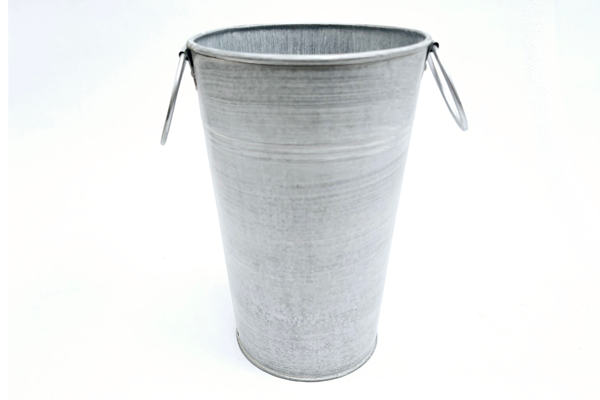Whitewash Tin Flower Bucket