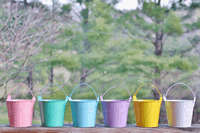 Pastel Tin Tiny Pails