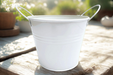 White Tin Bucket