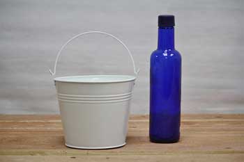 White Flower Buckets